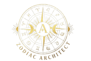 Architect of Destiny cover art featuring a gold Ganesha motif, symbolizing wisdom and obstacle removal, combined with a cosmic blueprint of numerology and zodiac symbols.